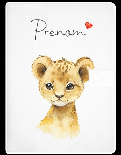 Protège carnet santé lion - de,