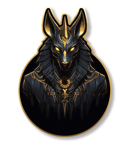 Sticker anubis noir - sticker,