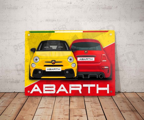 Plaque métal vintage abarth - plaque,