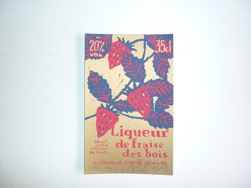 étiquette liqueur dessin - de, liqueur,