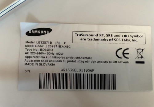 Pieces samsung le32s71b - pieces,