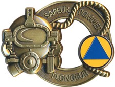 SAPEUR POMPIER, Sécurité Civile, plongeur scaphandrier bronze, Boussemart (9110)