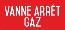 Autocollant vinyl - Vanne Arrêt Gaz - L.200 x H.100 mm