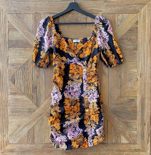 Robe sandro froncée orange - robe,