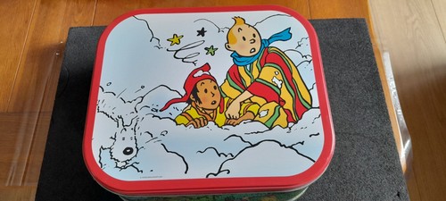 Boite tintin biscuit delacre - boite,
