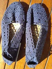 sandale espadrille 38 bleue femme macramé toile Atmosphère