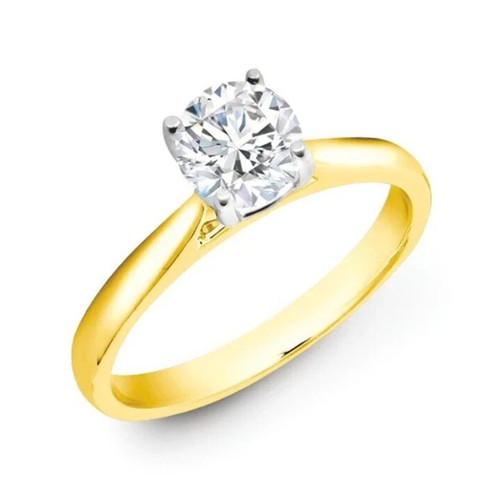 Bague solitaire jaune 9 - solitaire,