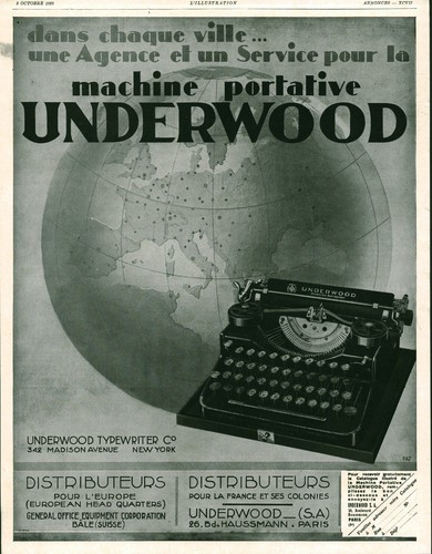 Publicité ancienne machine - , à