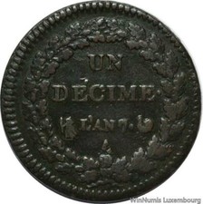 C6483 France Un Décime Dupré An 7/5 A Paris -> Make offer