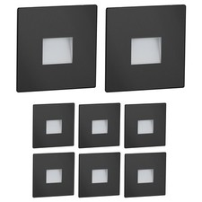 8x LED Luminaire d'escalier/encastré mural FOW pour intérieur et extérieur