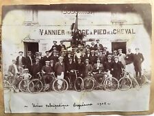 ancienne photo Union vélocipédique de Segréenne 22 cm 1908 club vélo à Segré