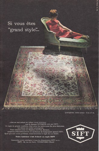 Publicité ancienne tapis sift - ancienne,