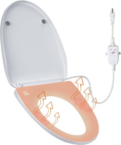 Heated toilet seat - seat, elongated
