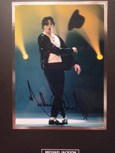 Michael jackson signed picture - jackson,