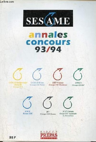 Sesame annales concours - , 93/94