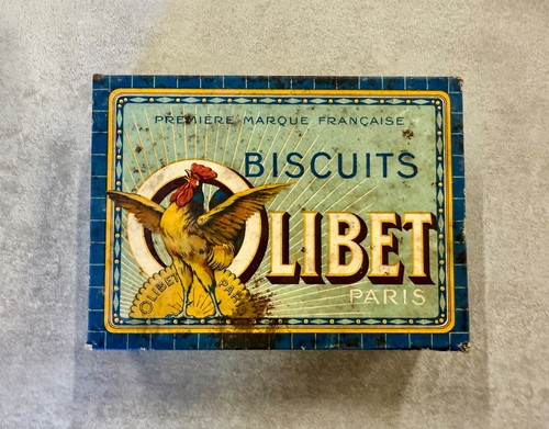 Ancienne boite métal biscuits - métal,