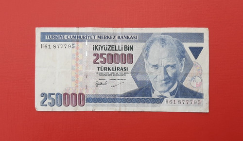 Billet turquie 250 000 - ,,