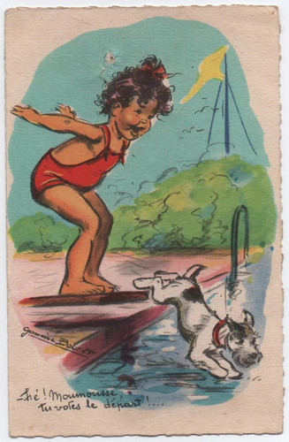 Carte postale ancienne hé - ancienne,
