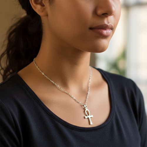 Pendentif ankh argent - pendentif,