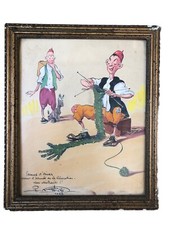 Paul Néri (1910-1965) Gouache - Scène animée humoristique orientaliste - 1943