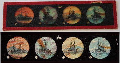 Ancienne plaque verre magic