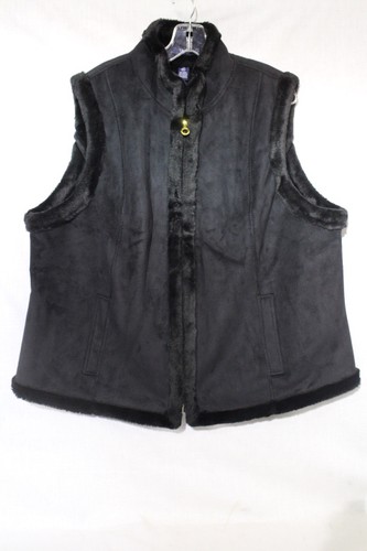 Chaps black vest faux - chaps,
