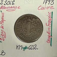 ALLEMAGNE SIEGE DE MAYENCE - 2 SOLS 1793 - Monnaie en Cuivre // Qualité : B