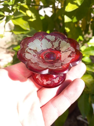 Coupe miniature verre rouge - coupe,