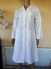 ROBE BLOUSE D INFIRMIERE VINTAGE MANCHES LONGUES 100% COTTON T 40/42