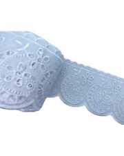 Dentelle Broderie Anglaise Tresse 8cm San Gallo BB-8160 Festonnée Volants Unique