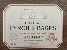 Étiquette Château Lynch Bages 1983 - 75 cl
