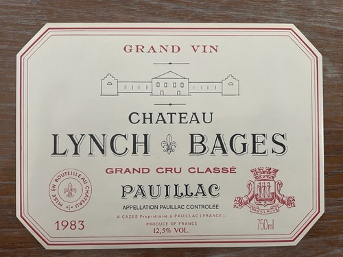 étiquette château lynch - Étiquette,