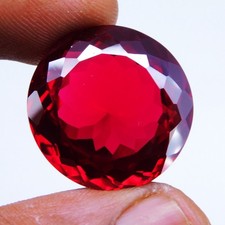 Pierre précieuse en vrac coupée ronde rubis rouge naturel certifié 54,10 ct