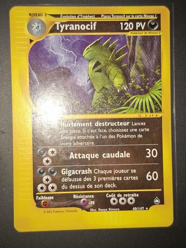 Carte pokemon tyranocif - carte,