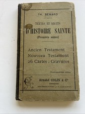 Livre ancien textes et récits d'histoire sainte Th Benard librairie A.Colin
