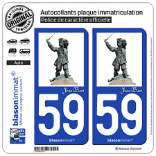 2 Stickers autocollant plaque