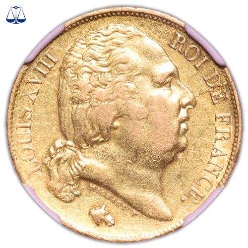 Louis xviii francs or - louis,