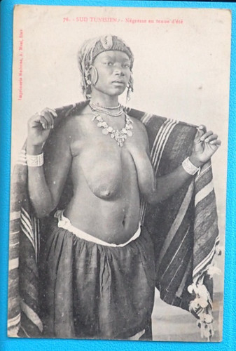 Cpa maghreb jeune femme seins - cpa,