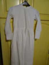 36/38==blanc coton fond de robe femme menue  ,théatre,communion  robe longue 