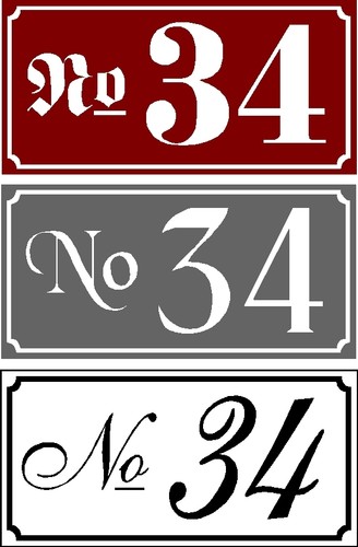 Panneau numéro maison - de,