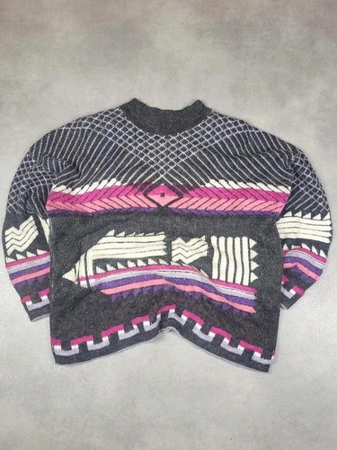Pull maille vintage motif - pull,