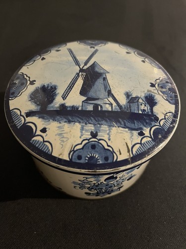 Boite vintage fer ronde - boite,