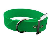 Collier en matière BioThane Largeur Grande Coloris au Choix 35-40 cm Vert Fluo