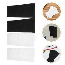  4 Pairs Chaussettes Protege Tibia Foot Manche De La Jambe Football