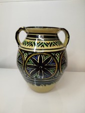 Vase Céramique Poterie De Nabeul Tunisie Atelier Kharraz Années 1945-50