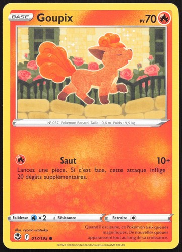 Carte pokémon goupix - carte, 017/195