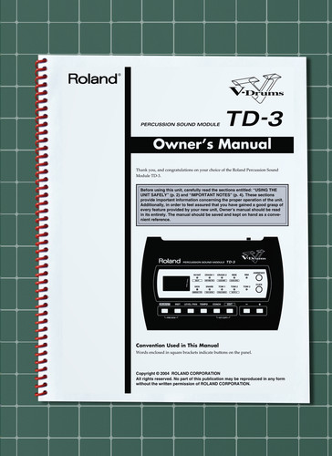 Roland owners manual - td-3, —