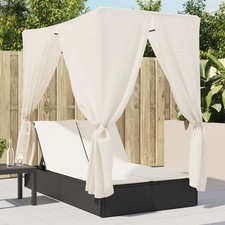Chaise longue double avec toit