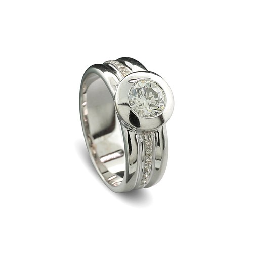 Bague solitaire diamant 91 - solitaire, 0,91
