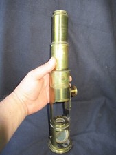 RARE ANTIQUE MICROSCOPE BRASS